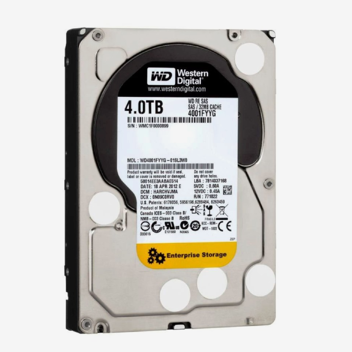 Western Digital 4TB 3.5" 7.2K RPM SAS 6Gb/s 320M Internal Hard Drive - (WD4001FYYG-01SL3W0)